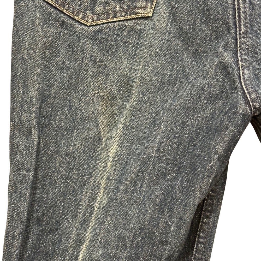 Vintage Viceroy Womens‎ Blue Denim Flare Jeans with Orange Stitching Size 28 x29 - Picture 9 of 12